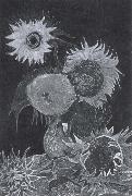 Vincent Van Gogh Vase with Five Sunflowers oil on canvas